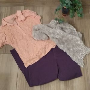 Mossimo Supply Co. Purple Pants-petite